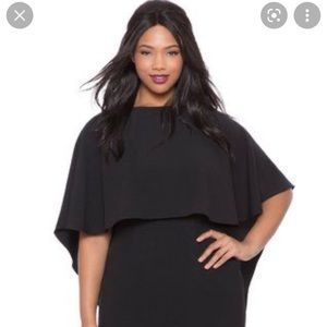 Eloquii cascade caplet dress